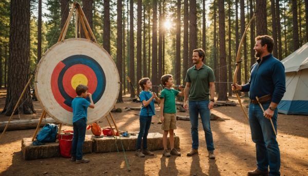 Le tir à l'arc en camping séduit toute la famille