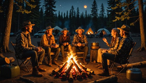 Les soirées contes autour du feu enchantent le camp