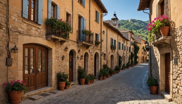Villages catalans pyrénées-orientales : charme provençal, rues pavées avec le camping le calagogo